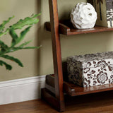 Antique Oak 1pc Ladder 5-Tier for Books Modern Style Living Room Display / Book B011P191546