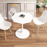 31.50"Modern Octagonal Coffee Table with MDF Table Top,Metal Base, for Dining Room, Kitchen, Living W757126156