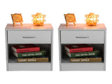 2pcs Night Stands with Drawer White 45067661