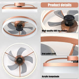 Ceiling Fans with Lights Dimmable LED Embedded installation of thin modern ceiling fans W1340120486