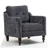 Accent Comfy Chenille Chair w/USB charging port,Mid,Soft,High-support Rebound Sponge,Ergonomic W2715P312493