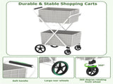 Self-pickup is not supported.Extra Jumbo Shopping Cart,2 Layers Grocery Cart on Wheels, Foldable 01859311