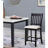 Casual Seating Black Finish Chairs Set of 2 Rubberwood Transitional Slatted Back Design Dining Room W2170140356