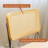 Dining Chairs Set of 2, Velvet Rattan Side Accent Chairs with Chrome Legs, Modern Mid Century Breuer W2105P327593