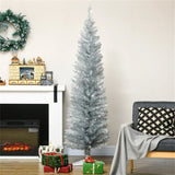 6-foot silver Christmas tree with bracket 07625366