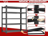 5-Tier Garage Shelves, Adjustable Metal Storage Shelf Rack Organizer for Garage Kitchen Warehouse 35211637
