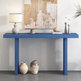 U_STYLE Uniquely Designed Oak Veneer Console Table with Distinctive Side Shapes, Suitable for N711P170550V