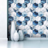 48 Pcs Blue And White Marble Wall Stickers Transfer Can Be Cut At Will Peel And Stick Wallpaper 32654869