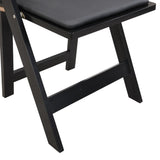 Upholstered folding chair, space saving,,easy to carry, 4PCS,Black cushion/Black shelf,Dining room W495P193665