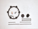 23.62'' Modern 6-Light Black Wagon Wheel Chandelier With Light For Bedroom Bathroom,Living W5008P468517