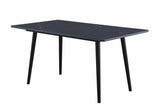 ZUN Modern Contemporary Dining Table 1pc Black Sintered Stone Table Stylish Dining Furniture B011140183