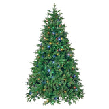 ZUN 7.5ft Pre-Lit Spruce Artificial Holiday Christmas Tree for Home, Office, Party Decoration, Equipped 97710181