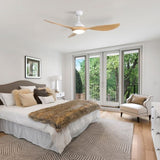 56 Inch Modern Ceiling Fans Dimmable LED Light Quiet DC Reversible Motor for Indoor & Outdoor W882P221540