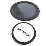 Round Fixed RV Window 13" Tinted Window for RV Camper Caravan with Trim Ring Fit for 1-5/8" 34757134