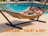 2-Person Polyester Caribbean with Hardwood Spreader Bars, 600lbs Weight Capacity Double 12310511