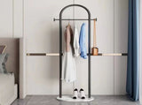 Clothing Rack, Golden Metal Freestanding Heavy Duty Clothes Rack with Marble Base, Multipurpose 92473951