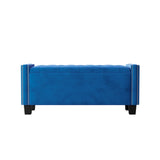 ZUN Upholstered Velvet Storage Bench for Bedroom, End of Bed Bench with Rivet Design, Tufted Foot Rest 41340779