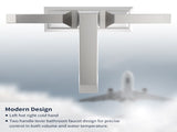 2-Handle Heavy Duty Bathroom with Drain and Supply Kits, Modern Style Lavatory Deck Mounted 03881289