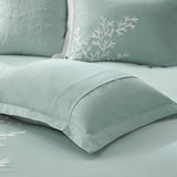 Oversized Cotton Jacquard Comforter Set Aqua King B03595757