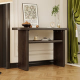 TREXM Elegant Minimalist Console Table with Rounded Edges and Sturdy Shelf Design for Entryway, N715P195554P
