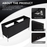 60" Freestanding Bathroom Vanity, Storage Cabinet with Soft Closed Doors -Excluding Sink W1972P243180