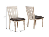 Arch Weathered Oak Turned Leg Dining Chair Set of 2 T2574P164582