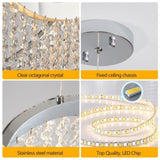 36.2-inch Dangling Wave Crystal Chandeliers W1340P222516