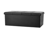 30" Collapsible Storage Ottoman, Black 19154886