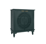 Hollow-Carved 2 Door Accent Cabinet Sideboard Buffet Storage Cabinet with Adjustable Shelf for W688P145774