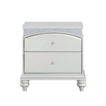 ZUN 2 Drawers Wooden Nightstand in Platinum Finish B016P256133