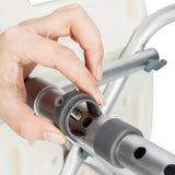 Medical Bathroom Safety Shower Tub Heavy Duty Aluminium Alloy Bath Chair Bench with Back White 77592932