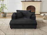 Chaise Lounge Chair Removable Storage Ottoman Accent Sofa Bed Upholstered Sleeper Couch Bed W1170P353050