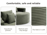 Round Sofa Bed with Memory Foam Sectional Couches for Living Room, Cloud Couch with three pillows, W3224P444283