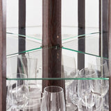 Lighted Corner Curio Cabinet - Display Case for Living Room, Antique Collectibles, Wine & Bar Glass W1758P294620