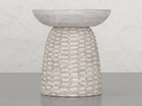 Elmford 13 inch Wide Solid Wood Contemporary Accent Table in White Wash, Assembled B2732P605429