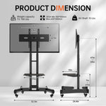 ZUN Universal Swivel TV Stand for 32–80 inch TVs, Height Adjustable Table Top TV Stand Mount with Tilt, 77886045