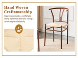 Wesborn Chair-Y-shaped Medieval Style Armchair for Dining Table, Woven Seat W2920P430785