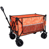 Heavy-Duty 480lbs Folding Wagon Cart with Bonus Picnic Mat - All-Terrain Beach Wheels, Drink W2932P283539