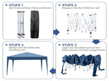 3 x 3m Practical Waterproof Right-Angle Folding Tent Blue 72965442