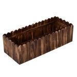 ZUN 40" x 16" x 12" Raised Planter Box Garden Scalloped Edge Wooden 92578510