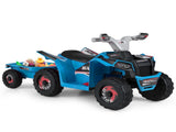 2 in 1 Kids Ride On ATV with Removable Trailer, 6V Electric Quad for Toddlers Ages 3 Navy 33075439