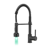 ZUN LED Commercial Kitchen Faucet with Pull Down Sprayer, Single Handle Single Lever Kitchen Sink Faucet W1932P171822