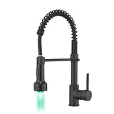 LED Commercial Kitchen Faucet with Pull Down Sprayer, Single Handle Single Lever Kitchen Sink Faucet W1932P171822