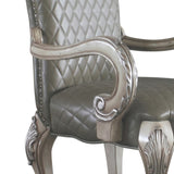 Grey and Vintage Bone White Arm Chairs B062P182716