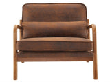 Oak Armrest Oak Upholstered Single Lounge Chair Indoor Lounge Chair Orange 94410146