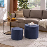 Ottoman, multi-functional combination set table Ottoman, combination of Ottoman and table, with drum W487P243608