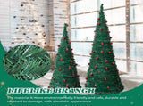 2 Pack, 6FT 5FT Artificial Pop Up Christmas Tree with Red Ball Ornaments for for Home Office Store 61198639