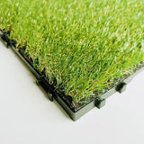 ZUN Artificial Realistic Grass Tiles, Grass Interlocking Synthetic Thick Turf Flooring,8Pcs 12"Lx12"W 75634213