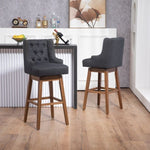 ZUN COOLMORE Bar Stools Set of 2 Counter Height Chairs with Footrest for Kitchen, Dining Room And 360 W395P164044