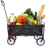 ZUN Folding Wagon Garden Shopping Beach Cart 42573162